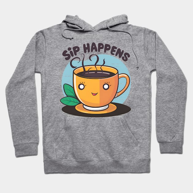 Sip Happens - cold brew coffee Hoodie by BobaTeeStore